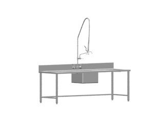 單星殺魚臺連垃圾桶 尺寸:2300x760x950mm